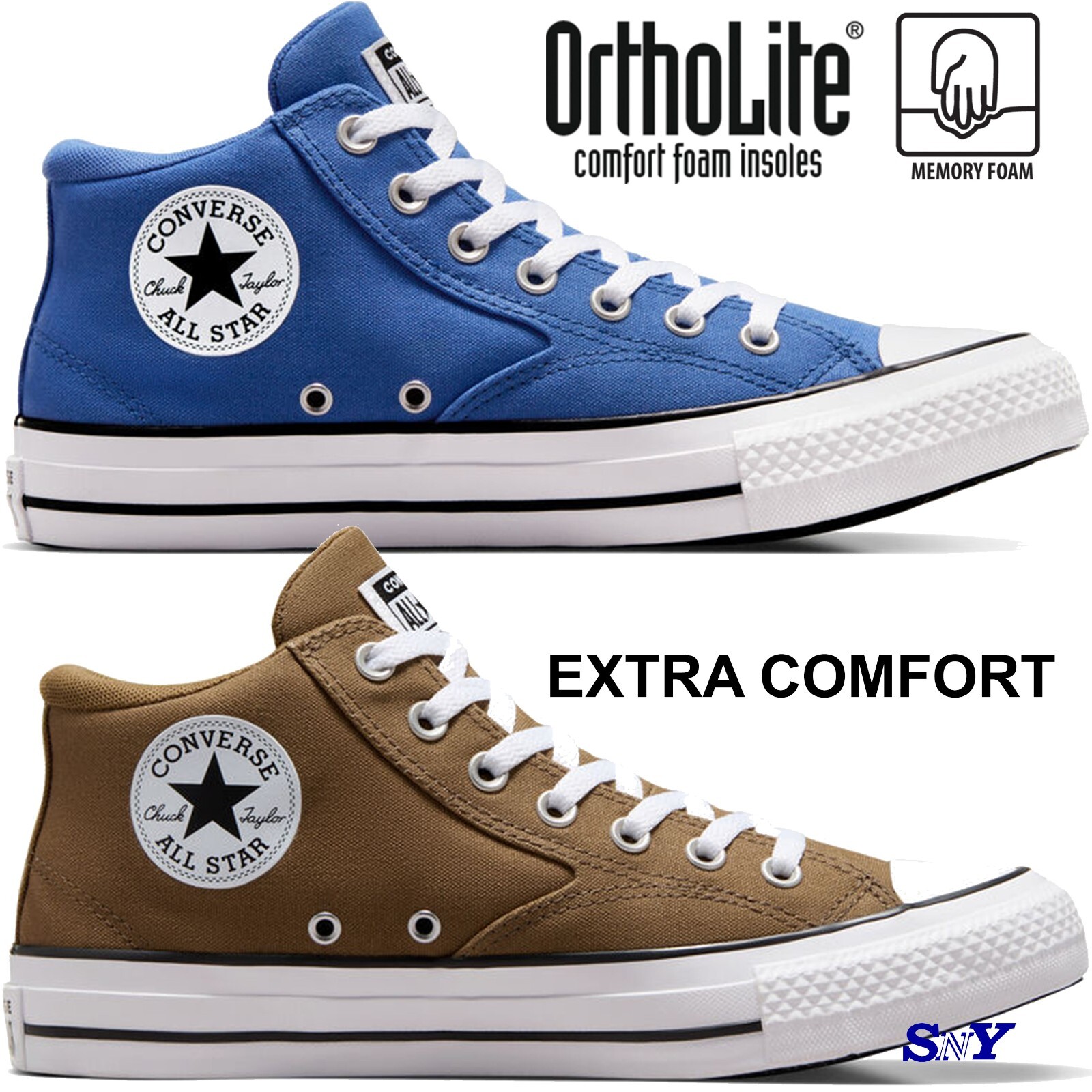 CONVERSE Men’s Chuck Taylor All Star Malden Street Mid Shoes Ortholite Insole