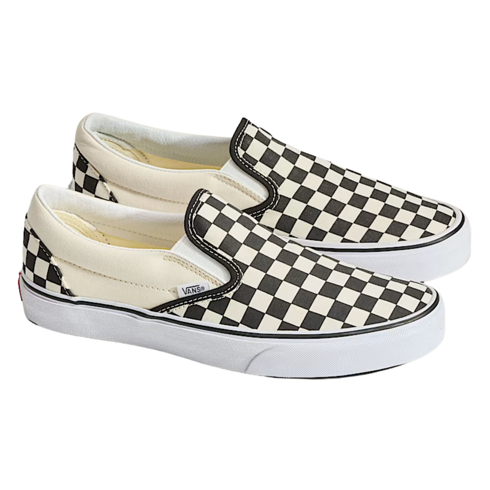 Vans Classic Slip-On Checkerboard Skate Shoes Black/White