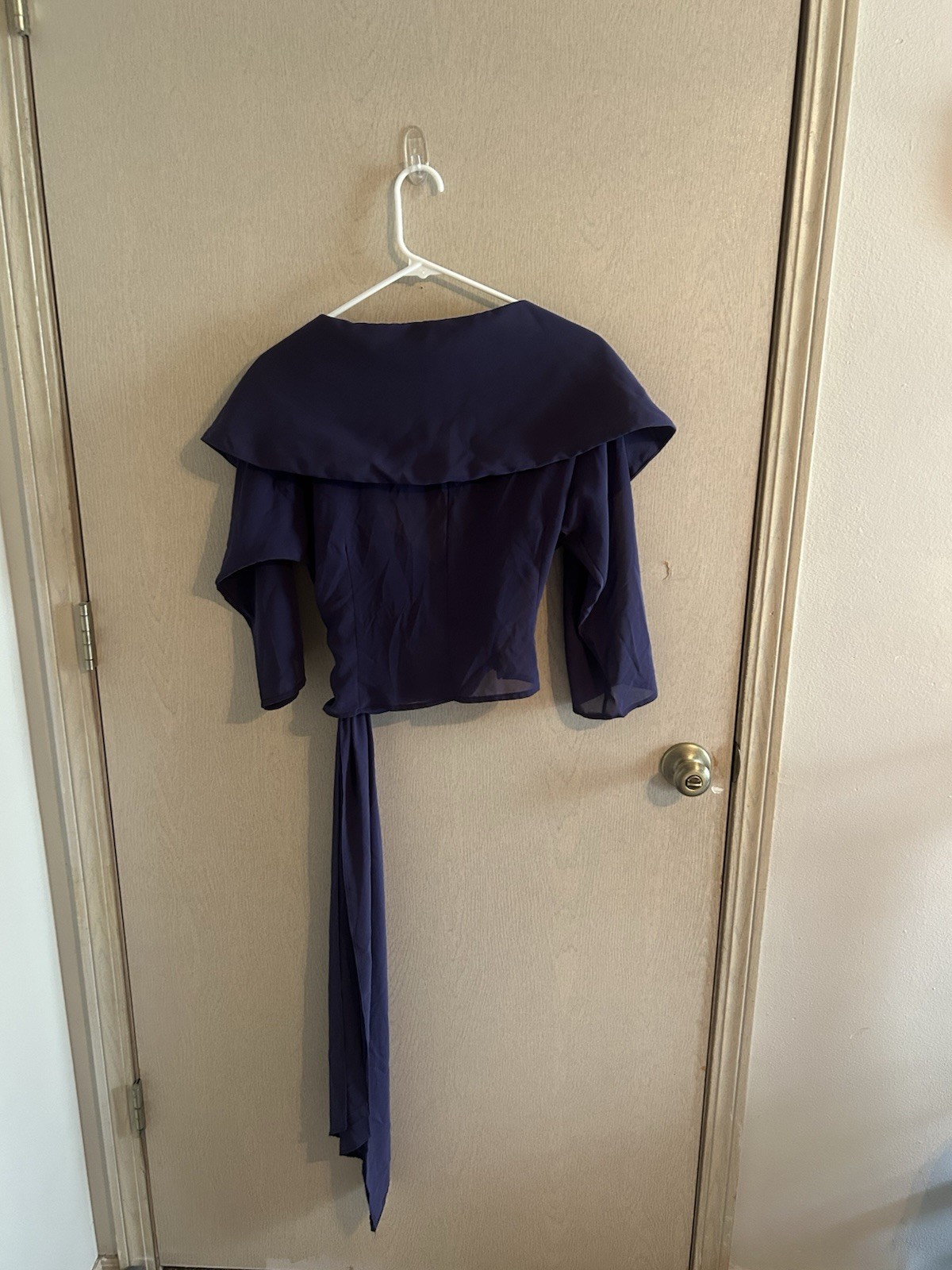 Y2K ABS Purple Wrap Top Size S