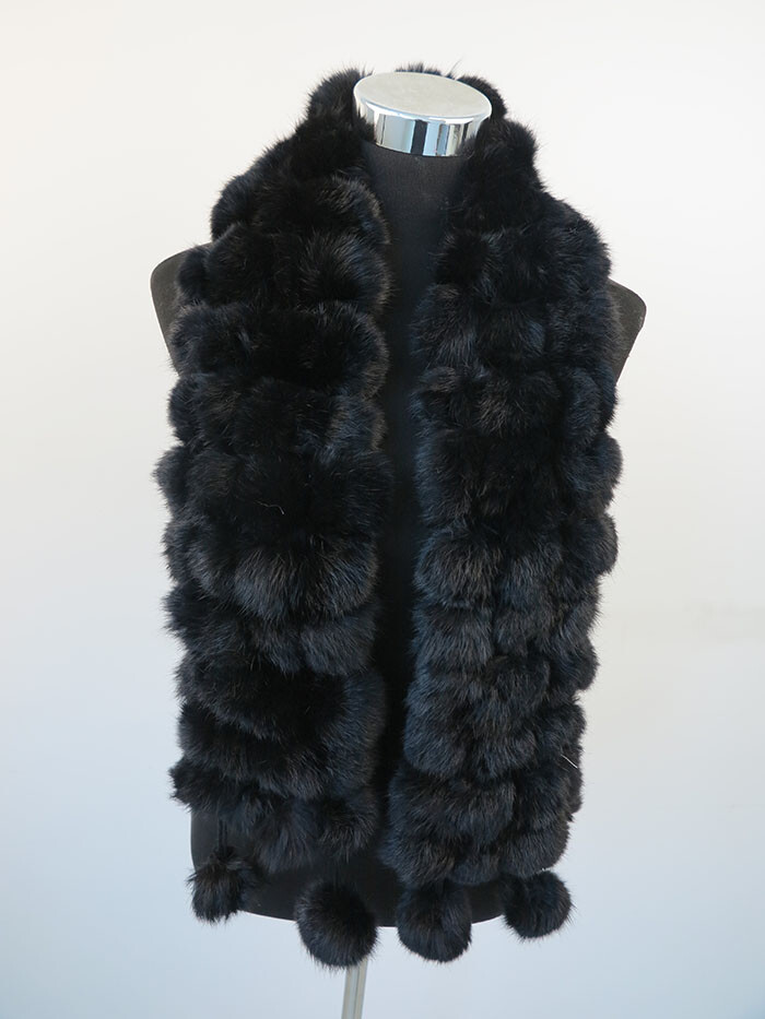 100% real rabbit fur pom poms scarf/ cape/ wrap 7 wonderful color available