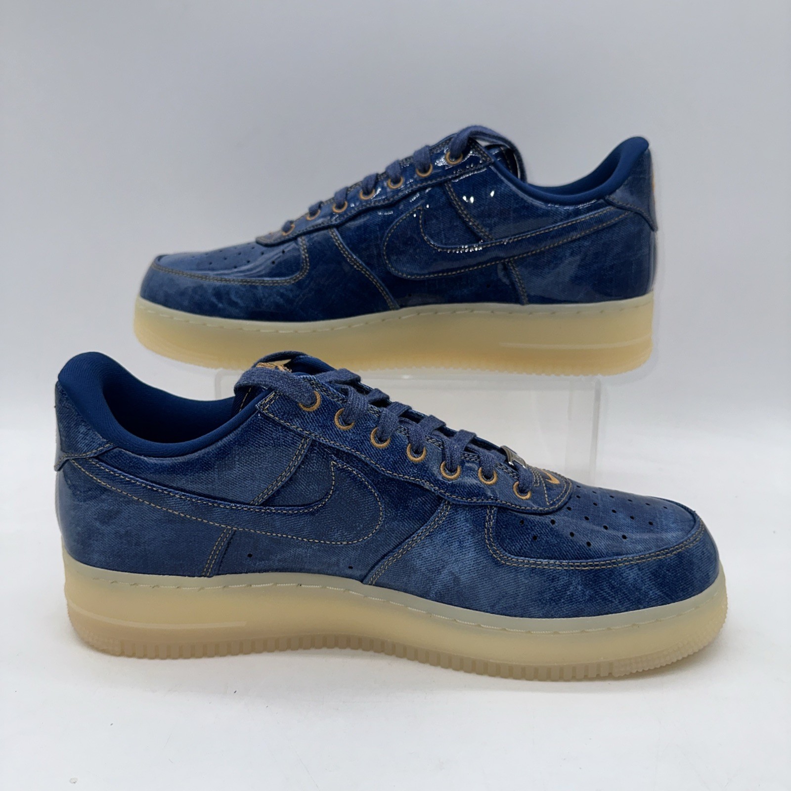 Nike Men’s Size 12 Air Force 1 Retro (IM5757 400) Blue Basketball Sneaker Sports