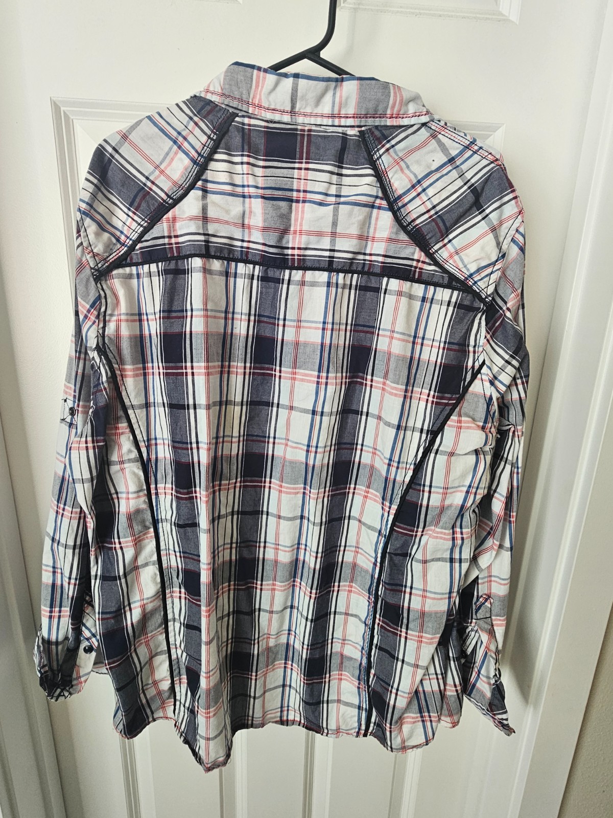 Various Artists Men’s Plaid Cotton Long Sleeve Button-Up Shirt Size- XXL