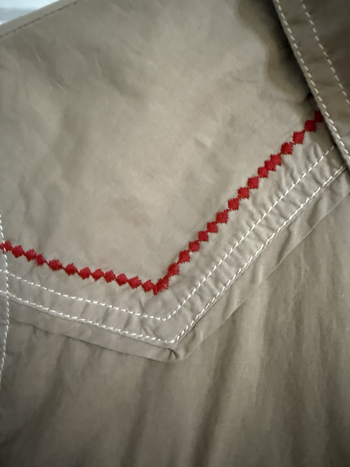 Ryan Michael Shirt Womens L Stone Western Pearl Snap Corset Lace Up Back