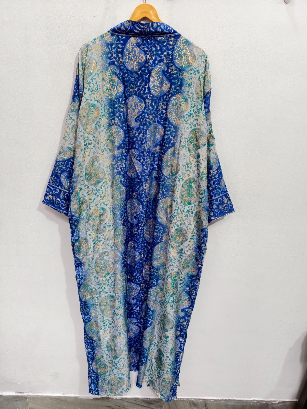 Ankle Length Silk Kimono Robe For Her L-1171