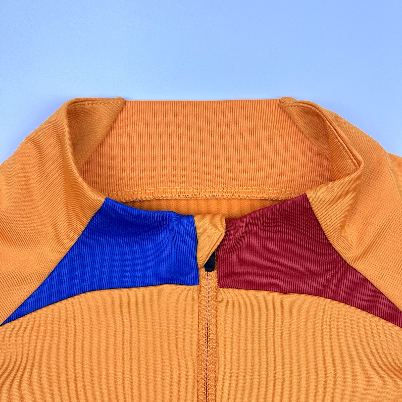 FC Barcelona Nike 21/22 Strike Drill Top Mens Large Orange Dry-Fit Quarter Zip