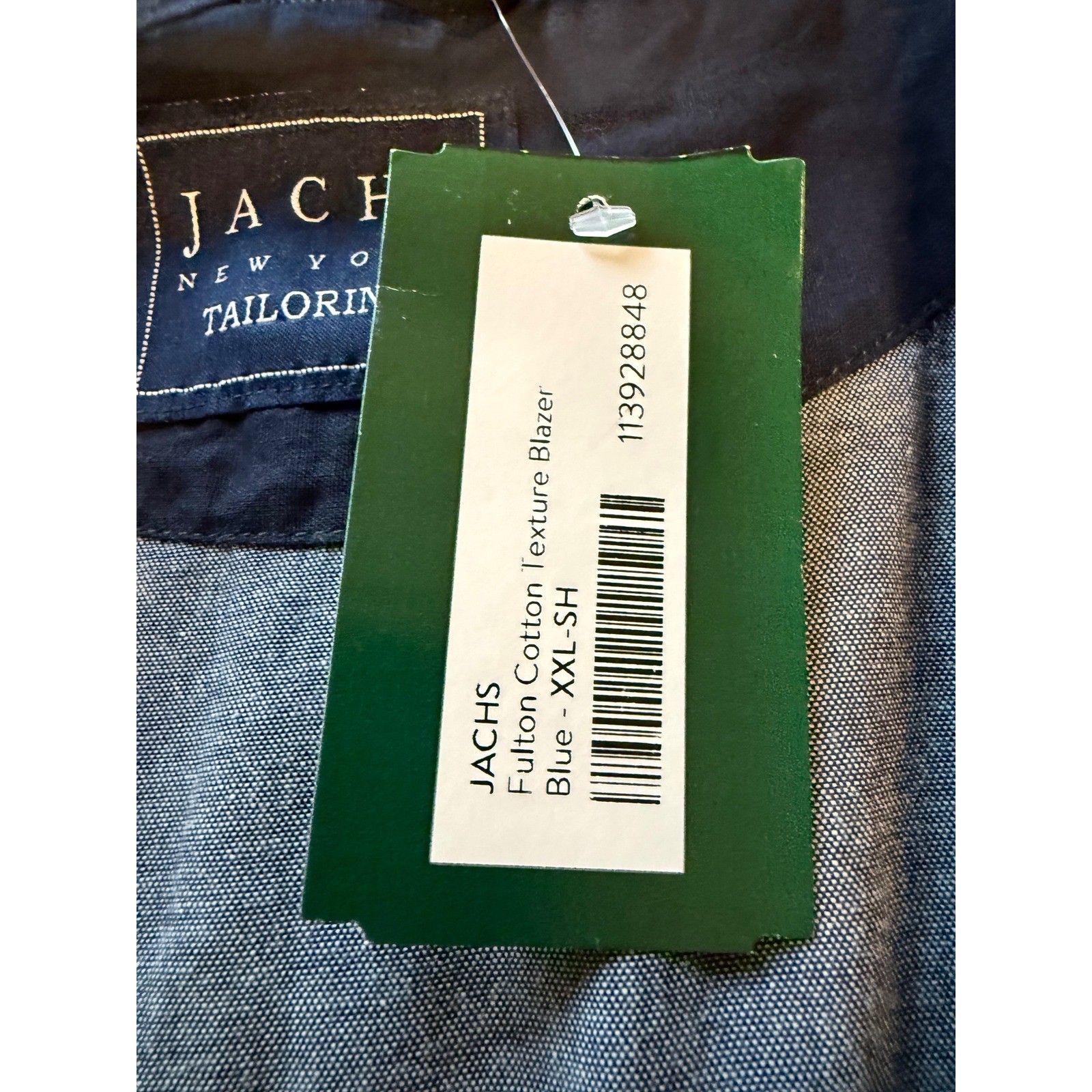 Jachs New York Fulton Cotton Texture Blazer Blue XXL-SH Mens Tailored Jacket