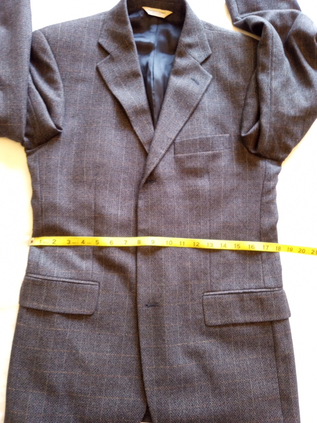 Pronto Uomo Blue & Charcoal Windowpane Silk Wool Sportcoat Blazer 37R