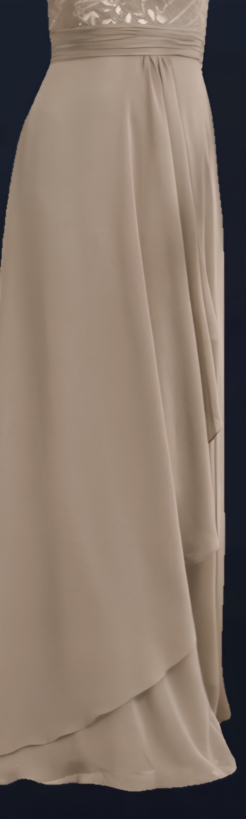 JJ’s House Mother of the Bride Dress Taupe Size 10 Long Elegant Chiffon