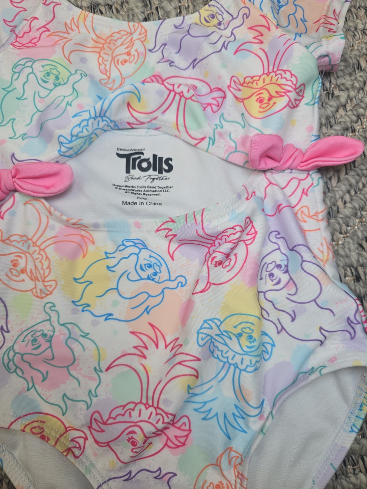DreamWorks Trolls Band Together Girl One-Piece Swimsuit – Size 5/6
