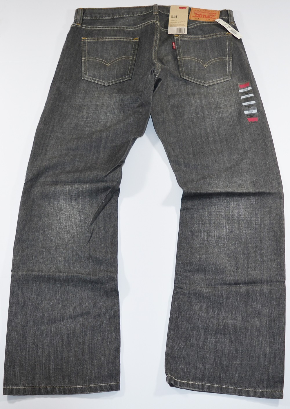 NWT Levi’s 514 Straight Fit Men’s Gray Denim Jeans 34 x 30