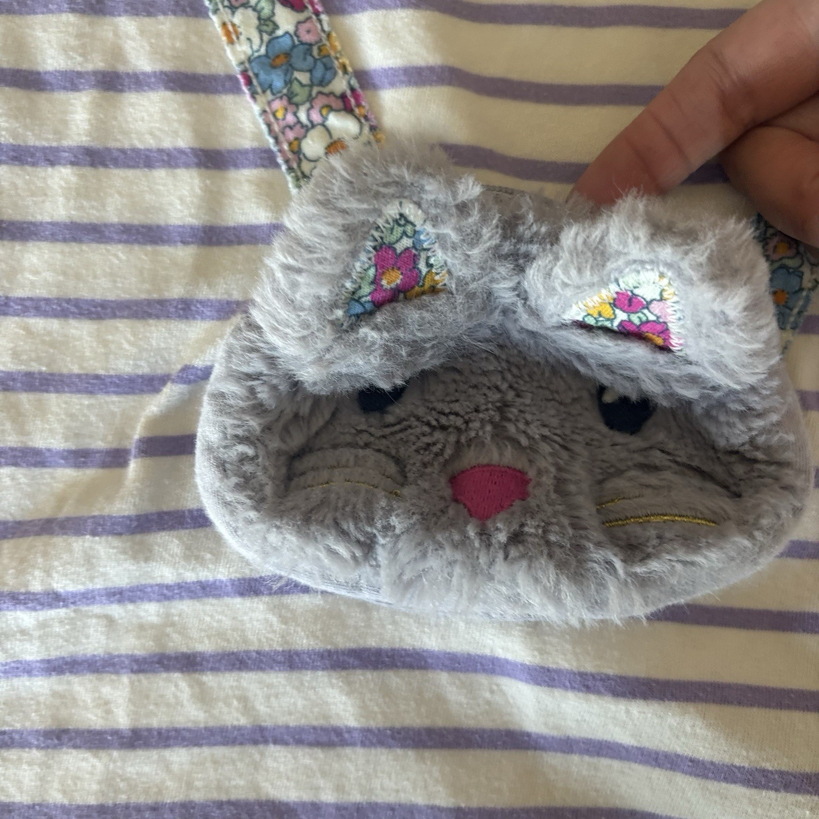 Mini Boden Striped Short Sleeve Cat Purse Tunic Top Size 4-5 Preppy School Play