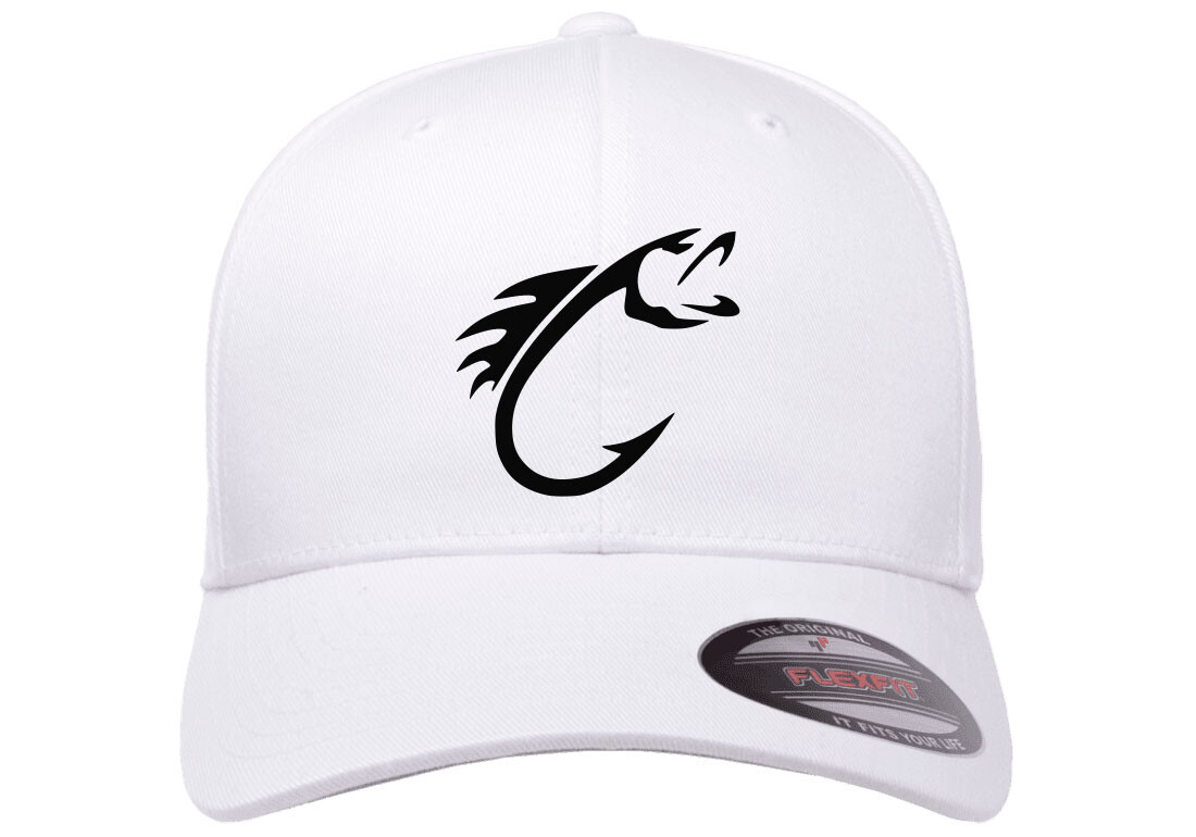 FISHING HOOK FISH CURVED BILL 6277 FLEXFIT HAT *FREE SHIPPING in BOX*