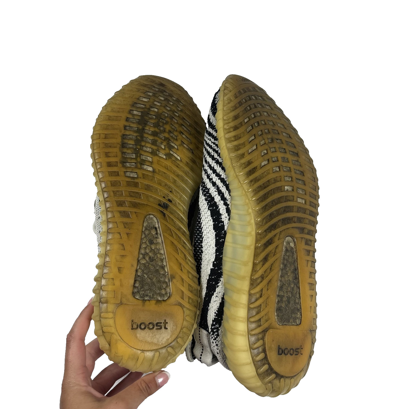 ADIDAS YEEZY BOOST 350 V2 ZEBRA MEN’S SNEAKERS WHITE/BLACK LOW TOP SIZE 13.5