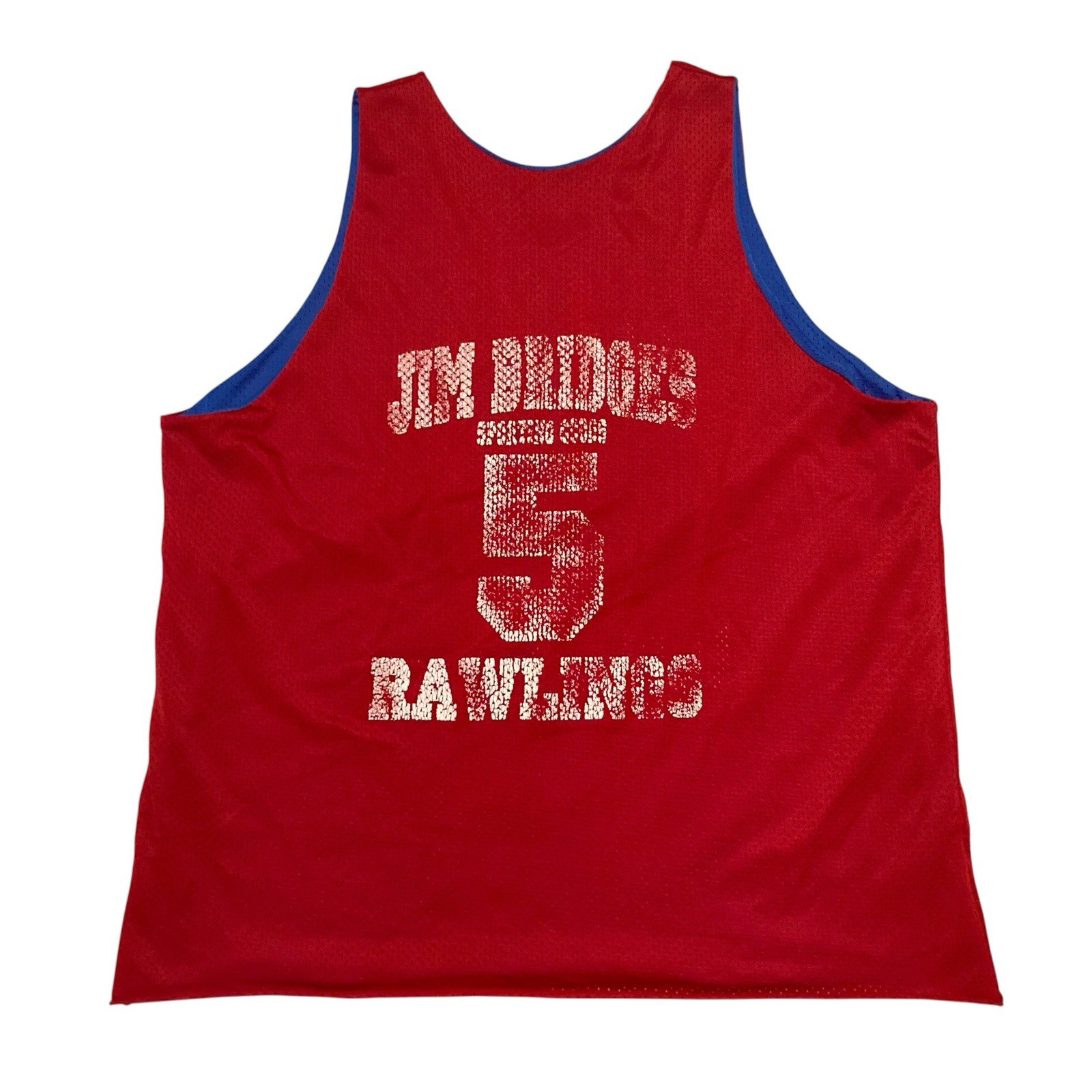 VTG Jim Bridges Sporting Goods Rawlings Reversible Mesh Basketball Jersey Large