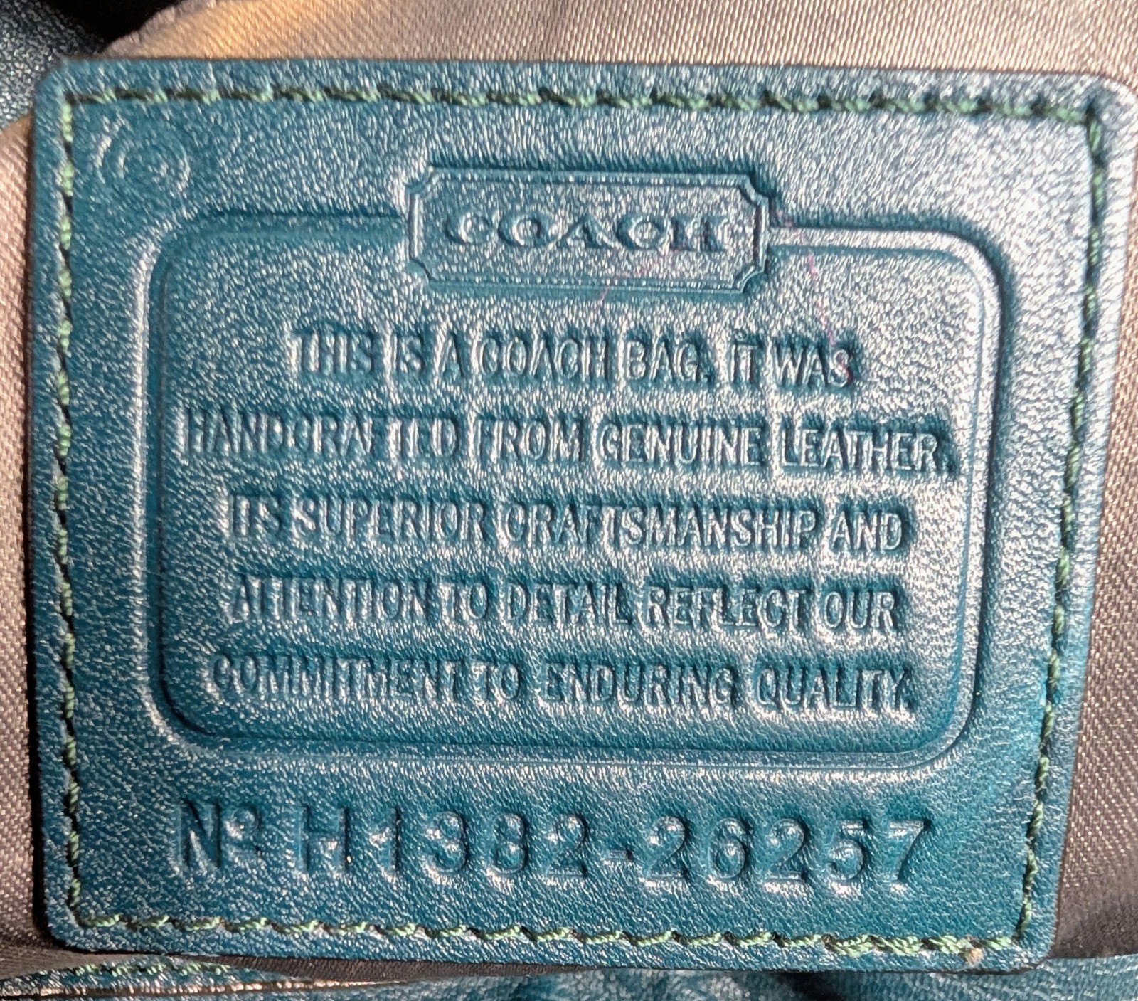 Coach Madison Phoebe Twist Leather Shoulder Bag Dark Teal 26257