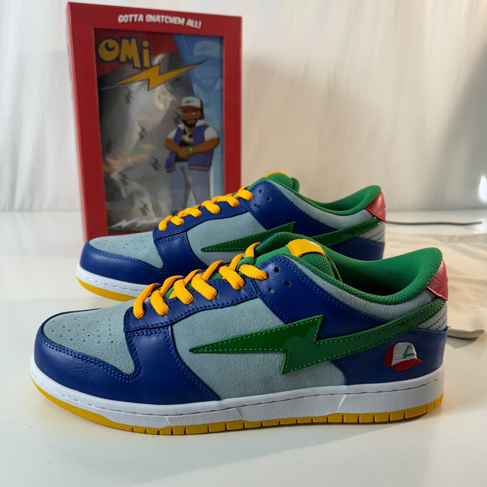 Omi Gotta Catch Em All Ash/Pikachu Poke Trainer Sneakers Men’s Size 12 NEW