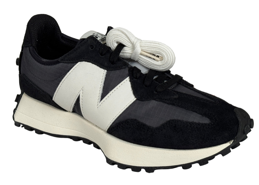 New Balance Mens LIFE SYLE U327 FB Athletic Casual Running Sneakers Black/White