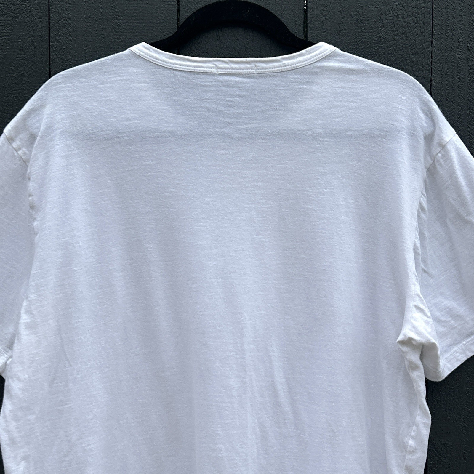 Buck Mason Slub Curved Hem Tee T Shirt Large Crewneck Short Sleeve White USA 1