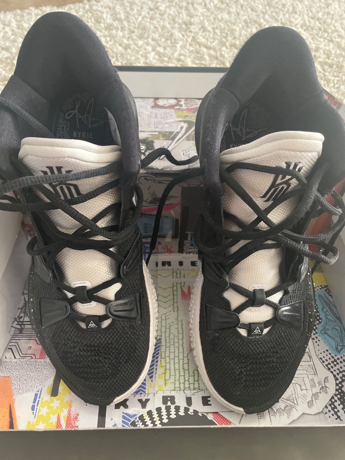 Size 8- Nike Kyrie 7 TB Black White
