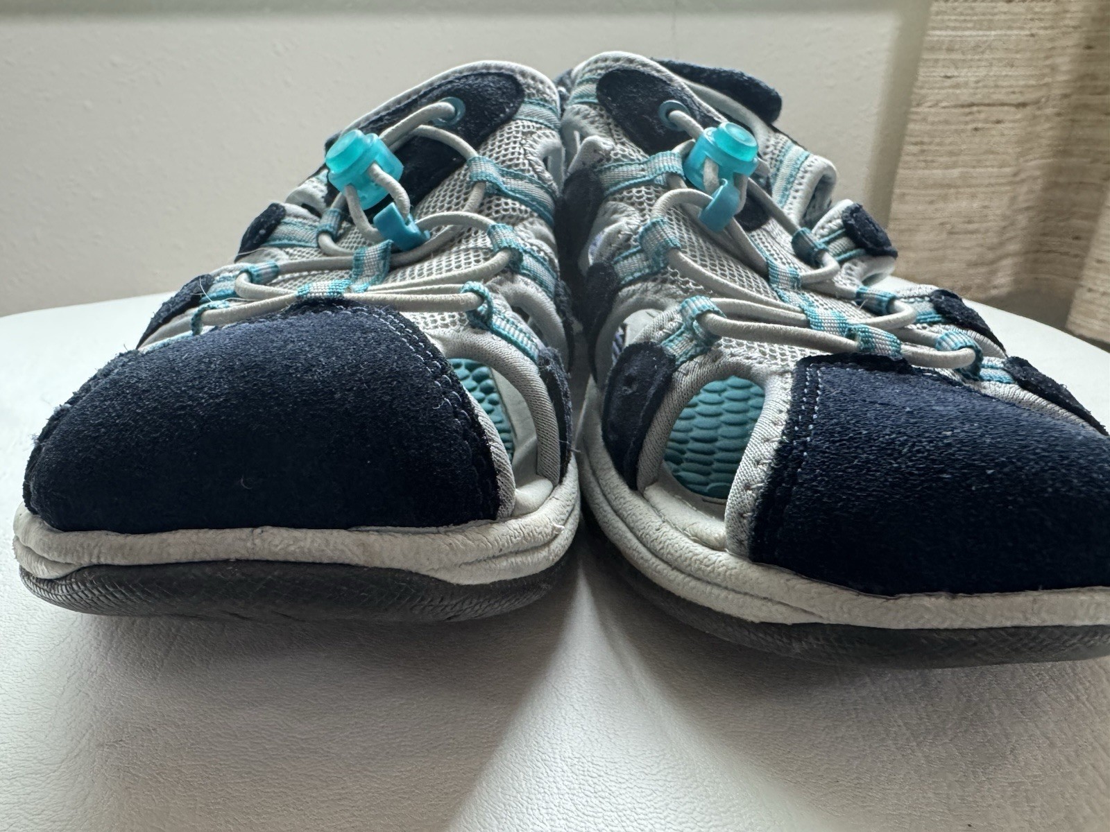 Lands’ End Trekker Sandals Women’s Water Hiking Closed Toe Blue Teal Size 9B