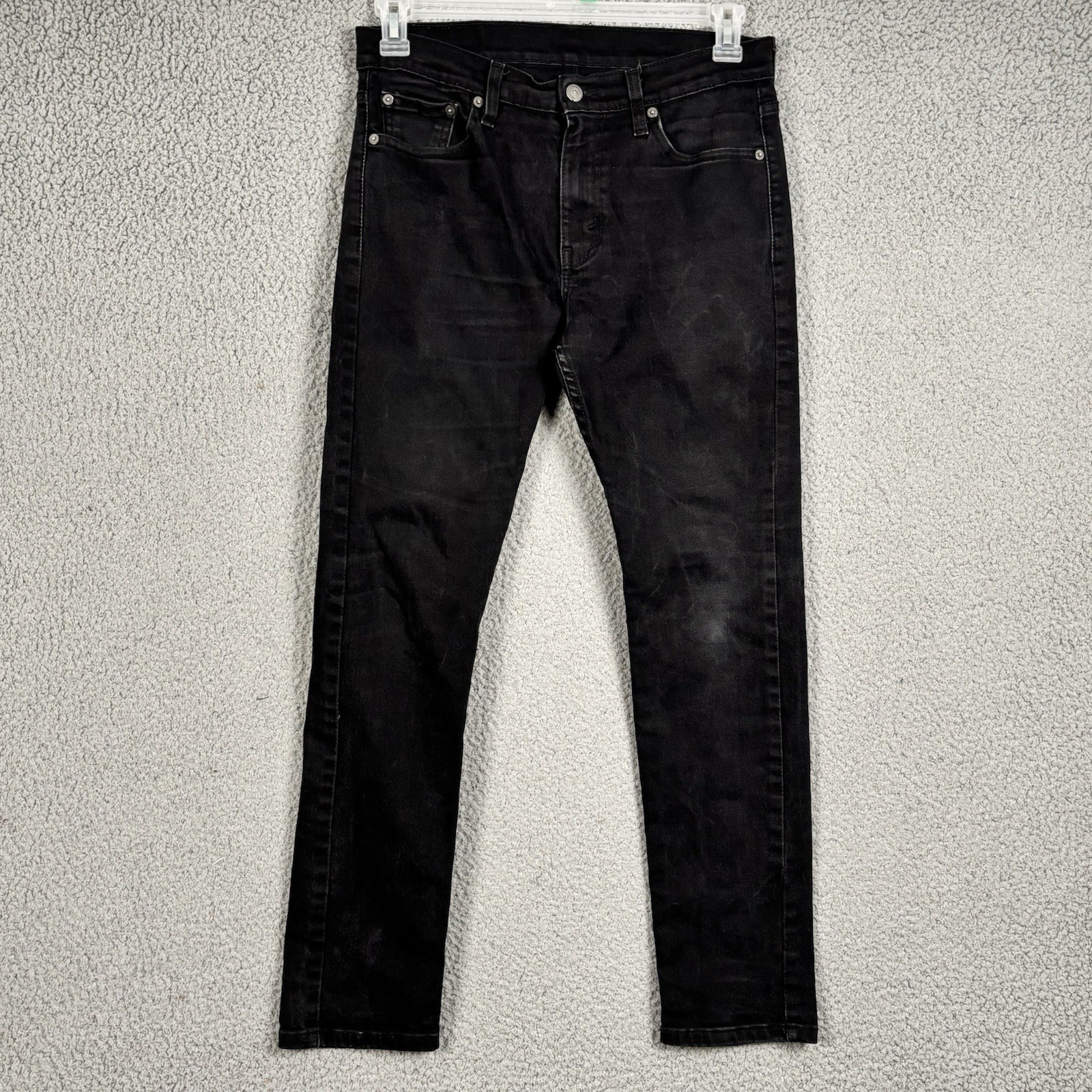 Levis 510 Skinny Fit Jeans Mens W30 L30 Black Stretch Denim Pants 30×30