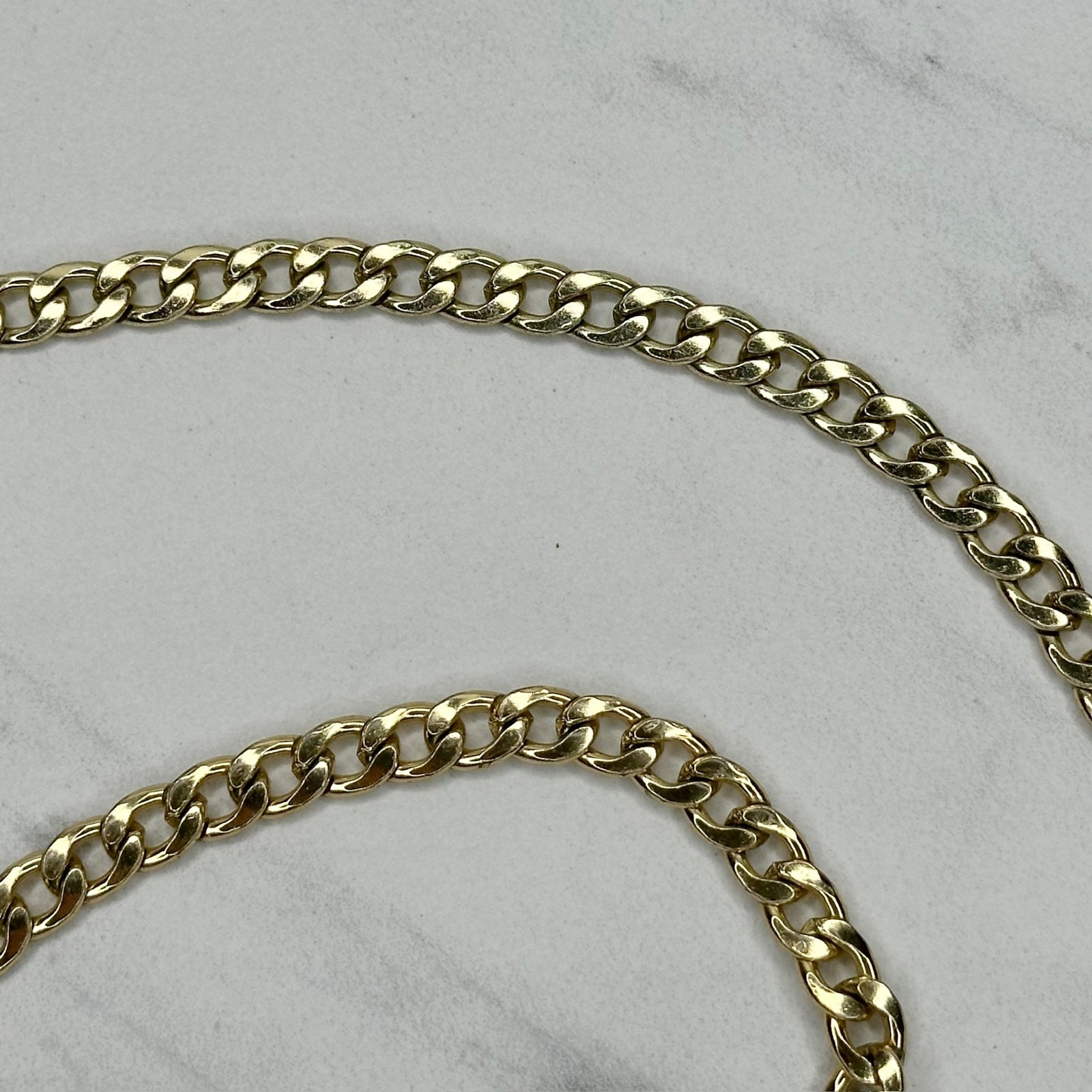 Gold Tone Flat Chain Link Purse Handbag Replacement Strap – 45″