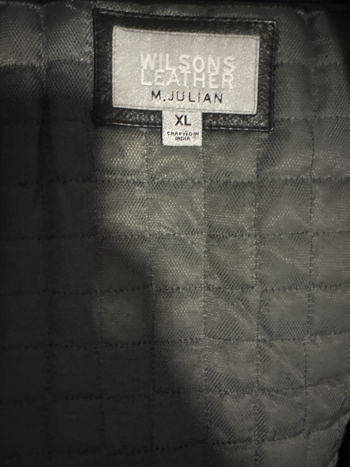 WILSON LEATHER CAFE RACER STRIPED MOTORCYCLE BIKER JACKET M
