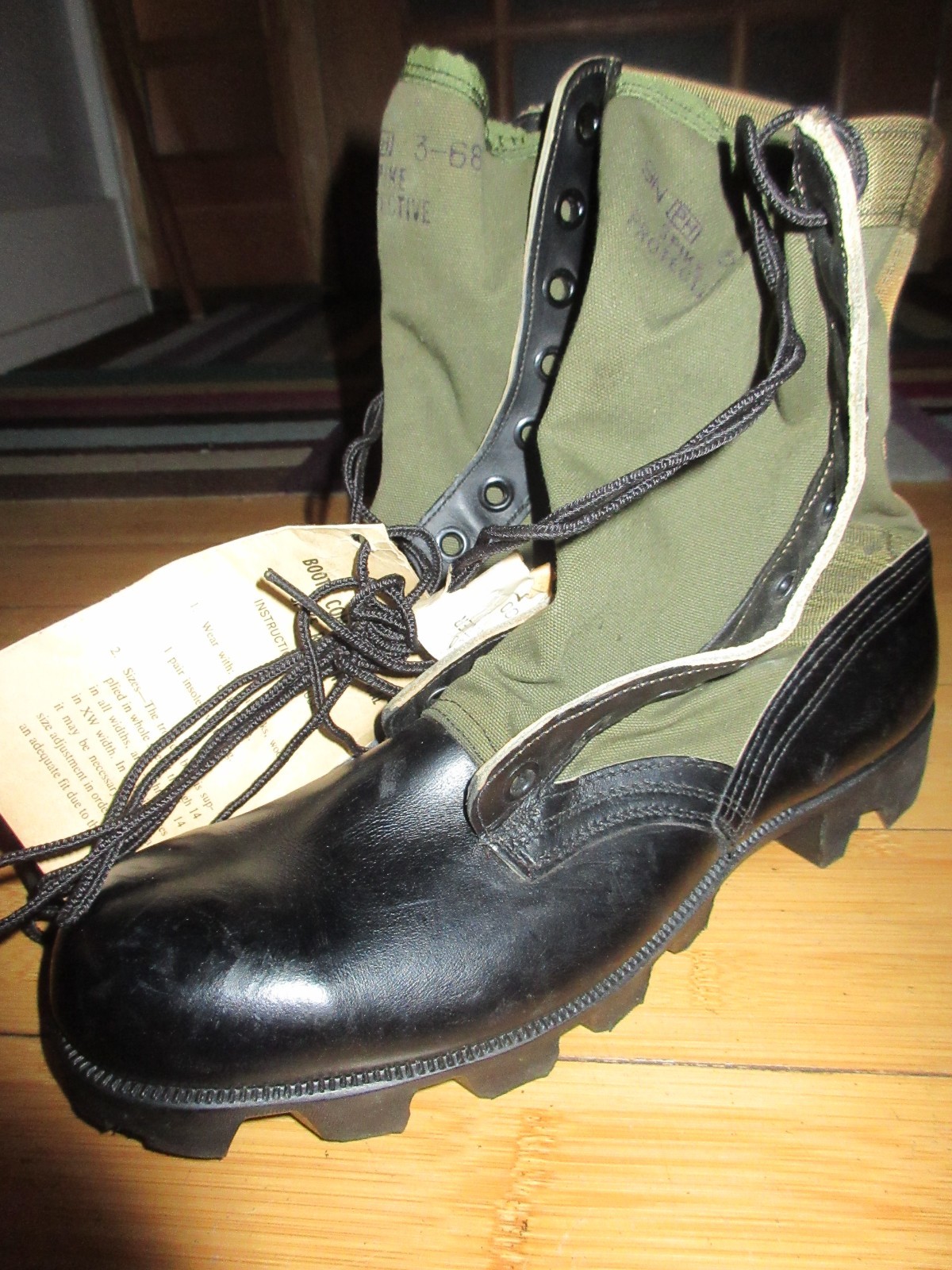 Vintage Vietnam Era Military Army Jungle Boots Size 9 N RO Search 1968 NWT McRae