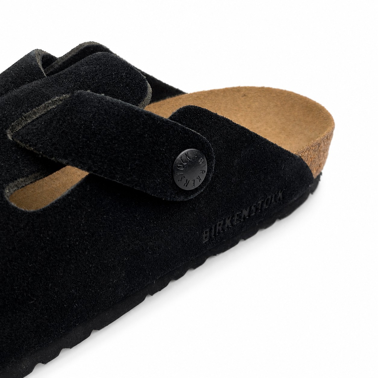 Birkenstock Boston Soft Footbed Suede Leather Black Clog New