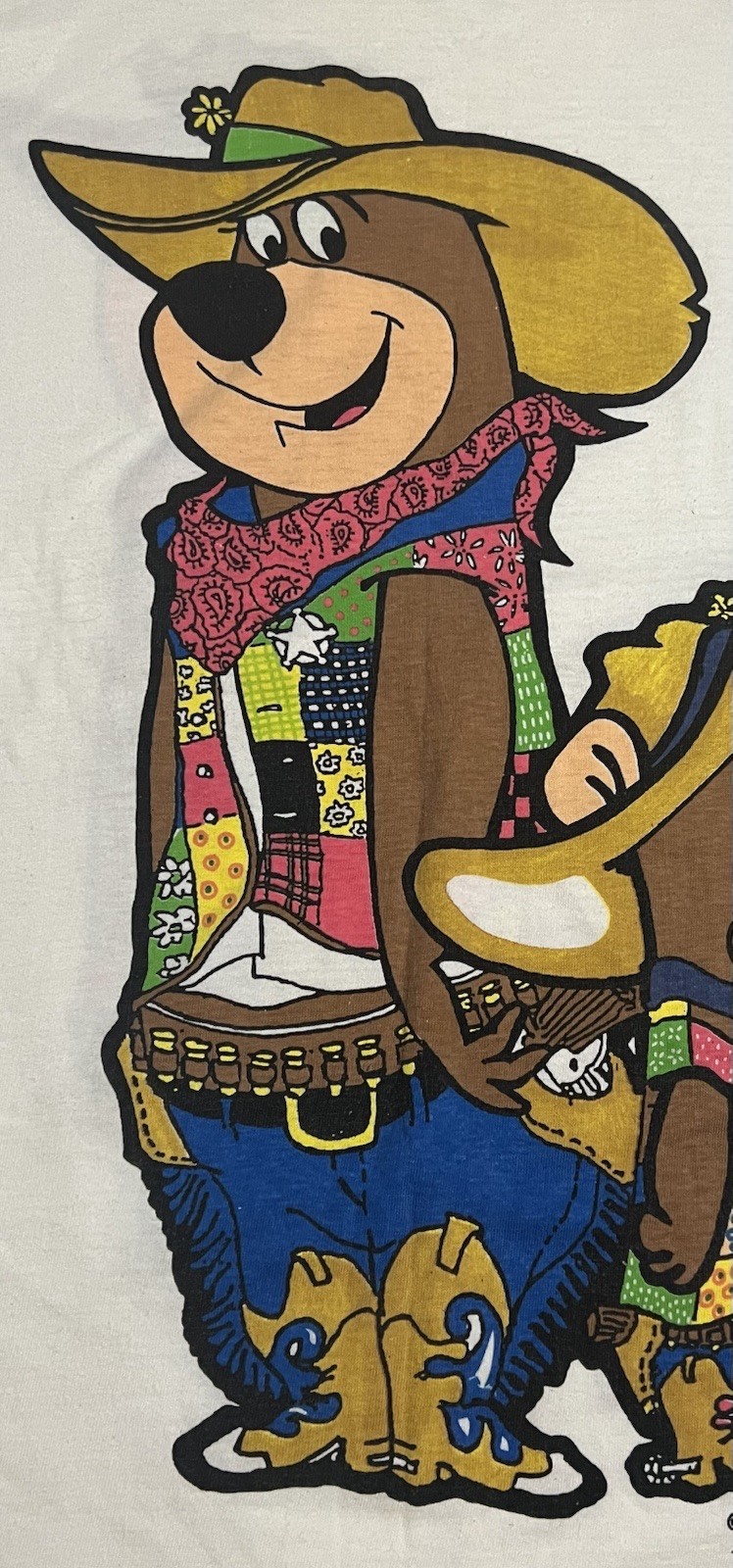 Vintage 1993 Yogi Bear Western Tee L Single Stitch 90s Hanna Barbera