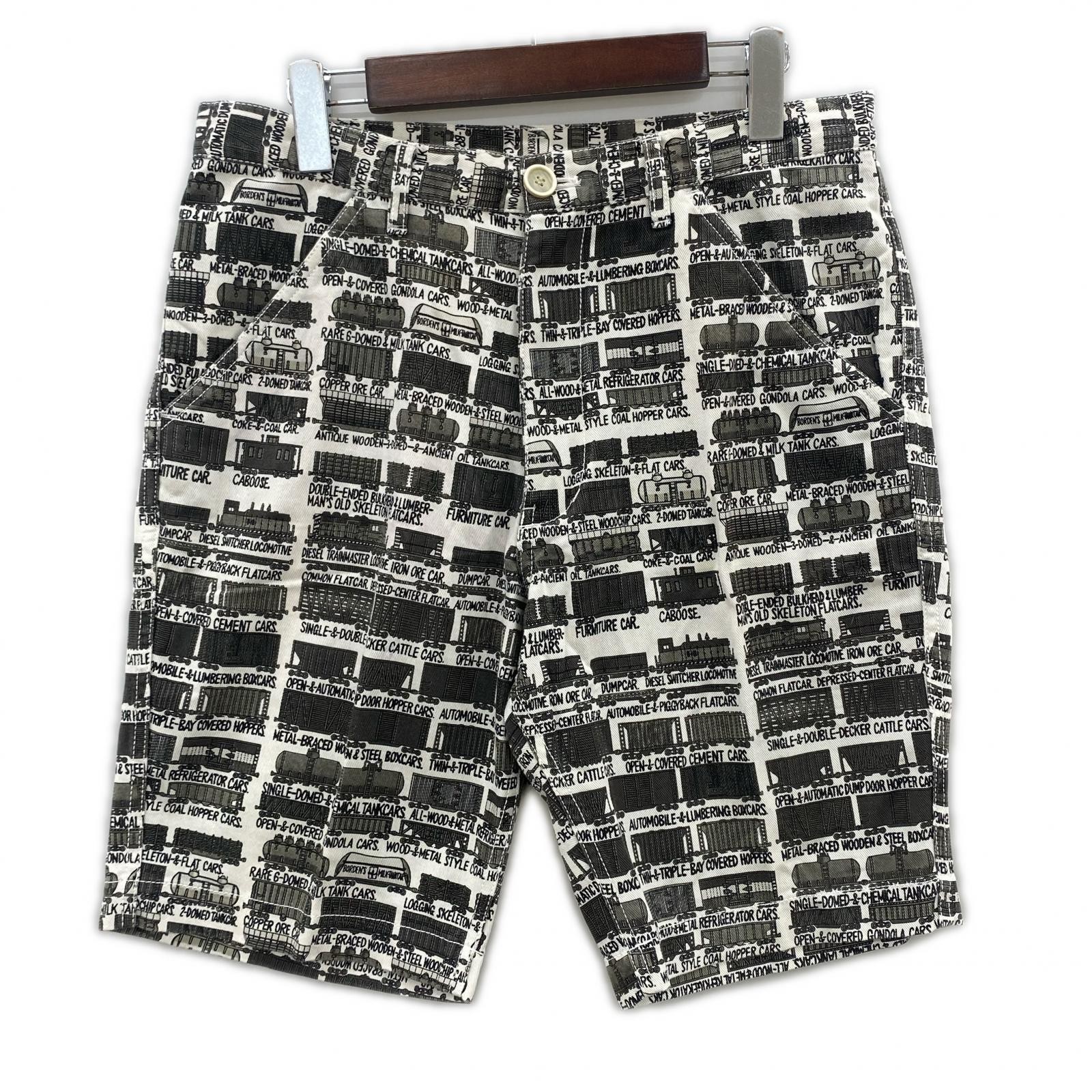 COMME des GARCONS S16164 All-over print halfPants sizeS/Black x White