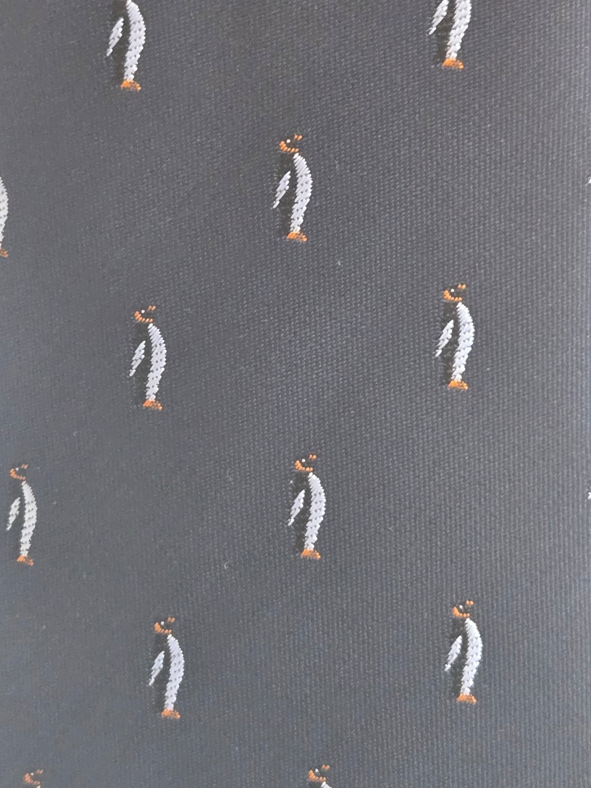 Barry Wang Italy Tie All Over Penguin Design Deep Blue 60″ Necktie NWT