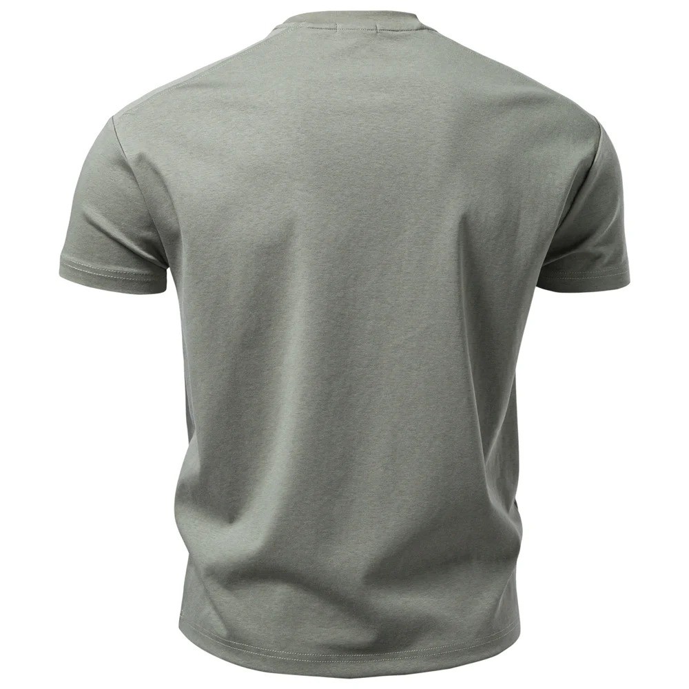 AIOPESON Men’s Cotton O-Neck Soft Touch Comfortable Tee Solid Color 8 Colors Bre