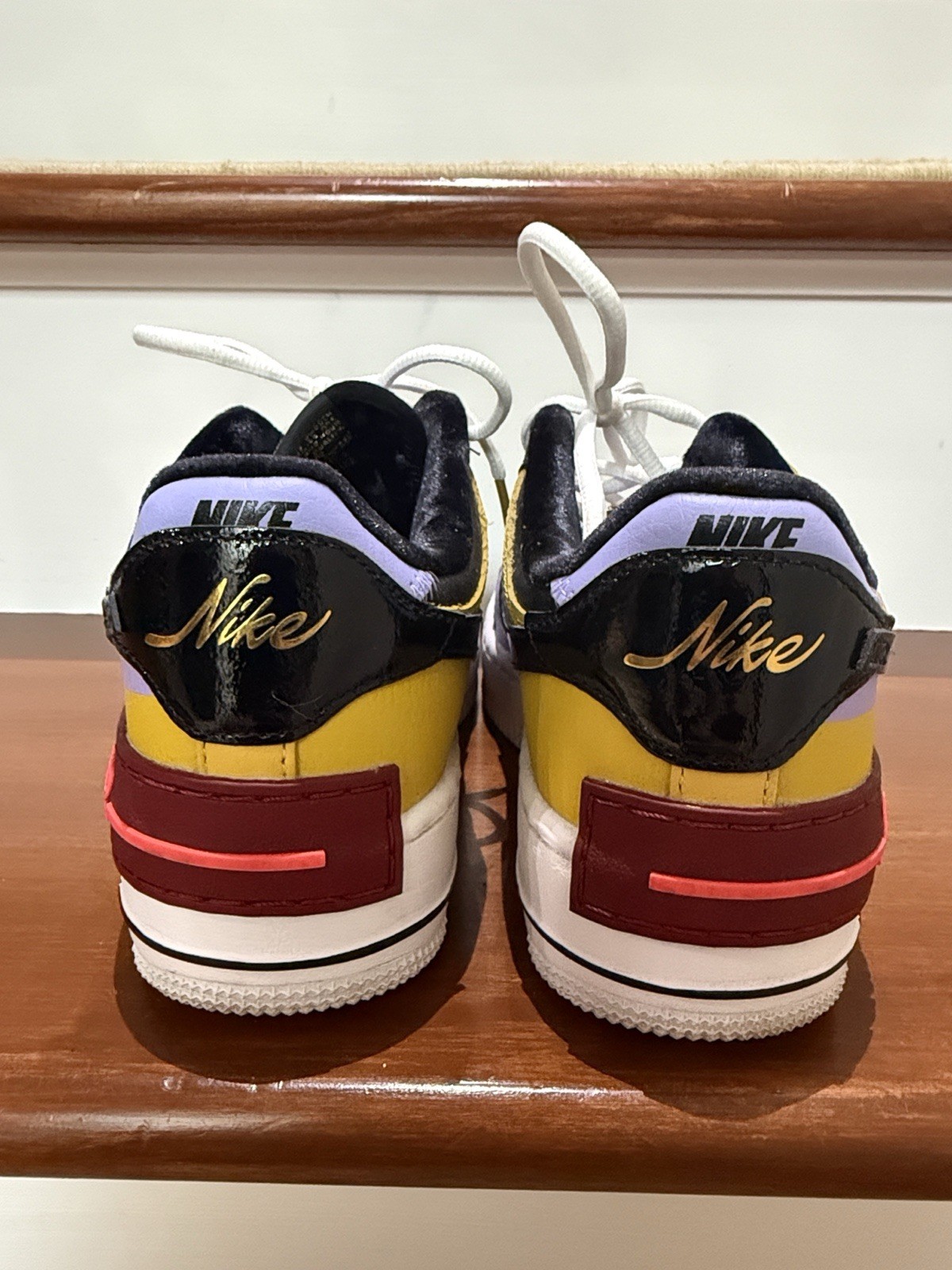 Nike Air Force 1 Shadow Low Leather Colorblock Dark Sulfur DO6114-700