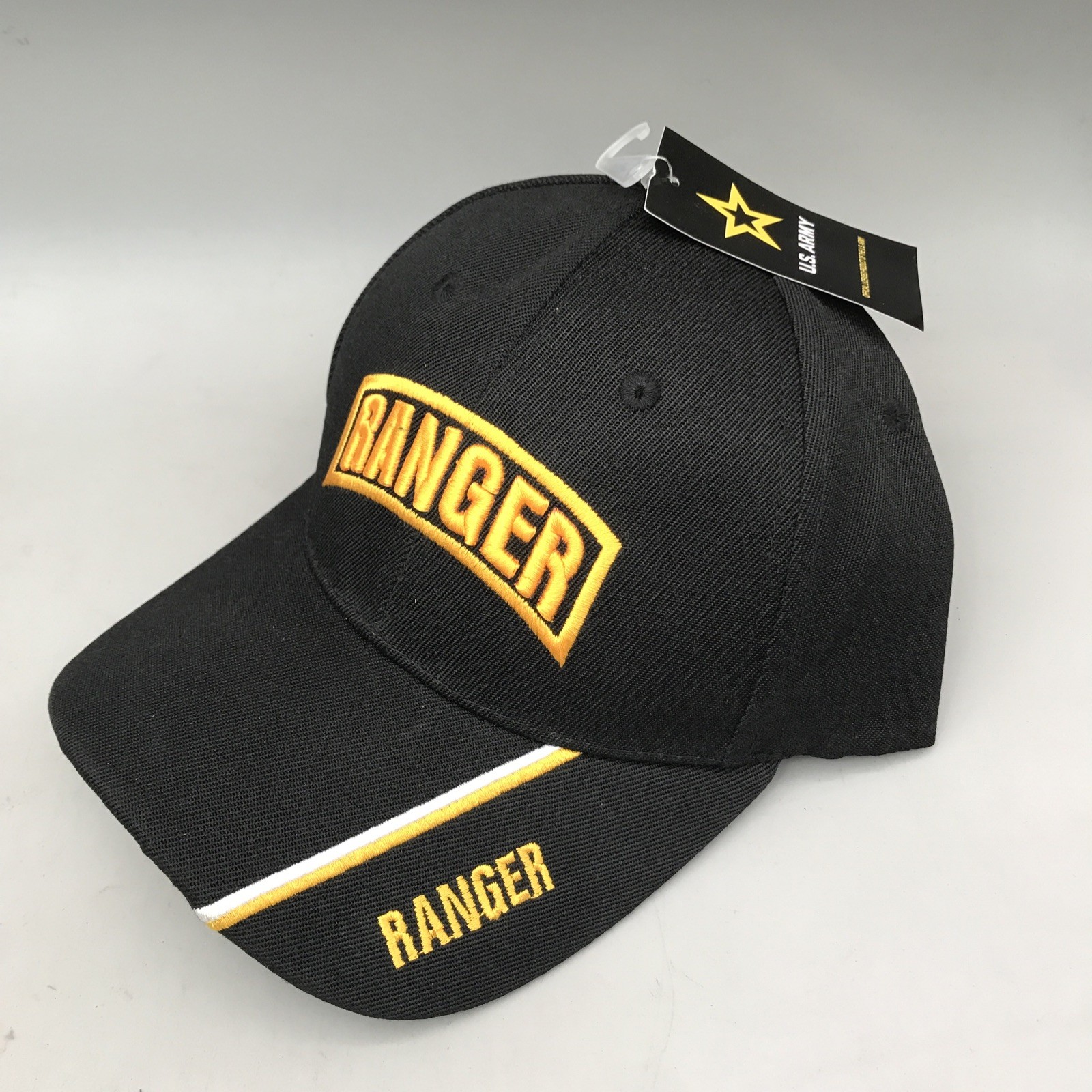 Licensed U.S. Army Ranger Black Embroidered Cap Hat Brand New