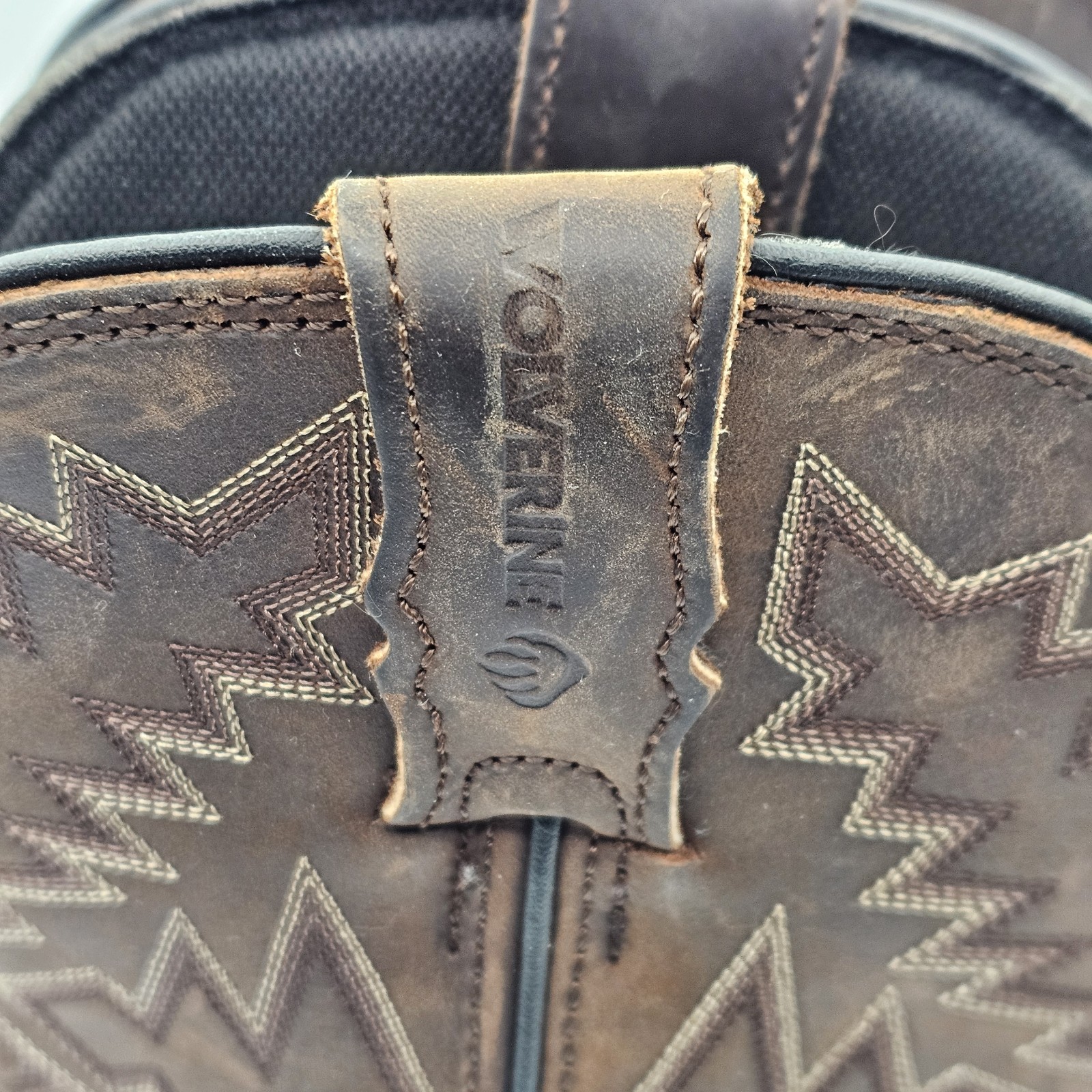 Wolverine Western Work Boots Men’s 8.5EW Brown Leather Safety Toe Cowboy