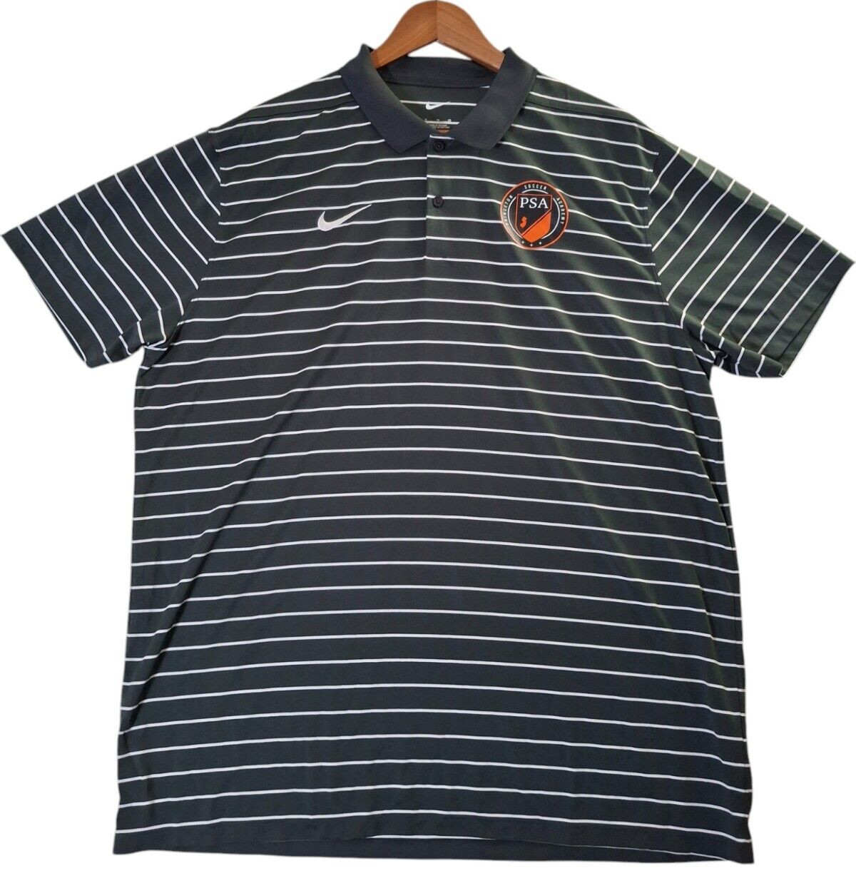 Nike Princeton Soccer Academy Polo Shirt Men’s XL Gray Striped NWT
