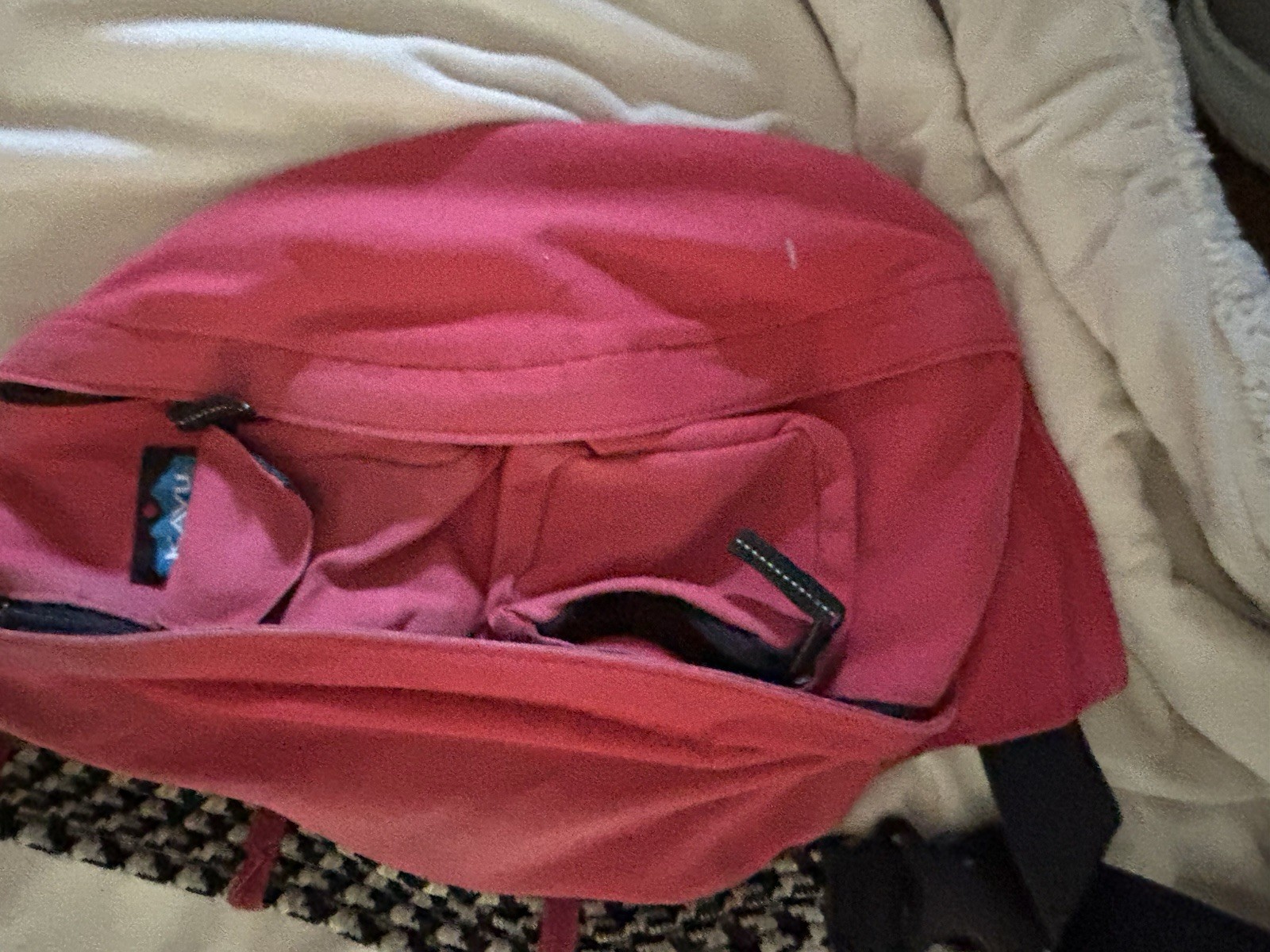 KAVU Rope Sling Bag Hot Pink Large 19in Used
