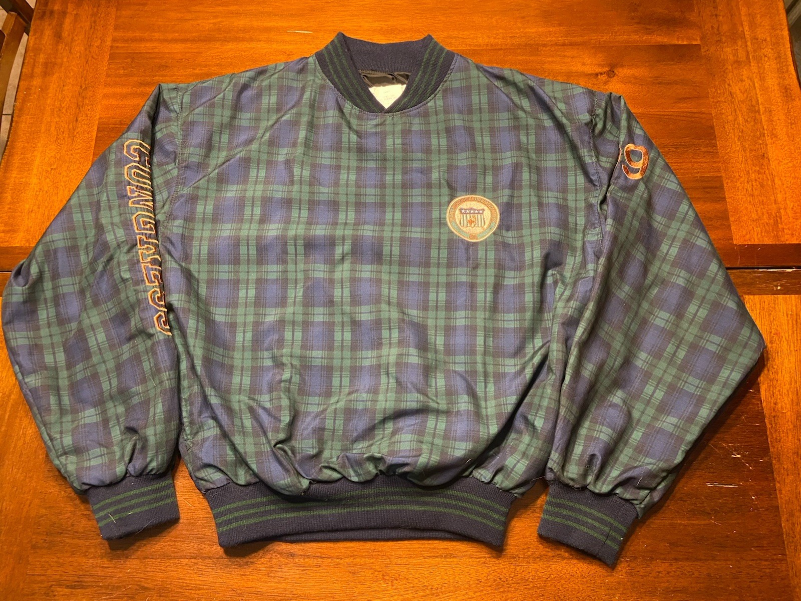 all american quarter horse congress 1999 Jacket Pullover Plaid 90s Vintage Vtg S