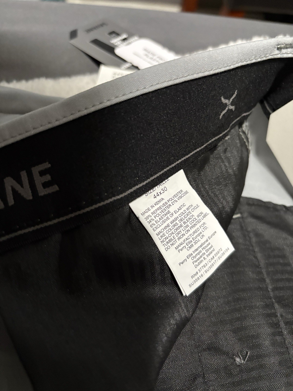 New Savane Performance Dress Pants Flat Front Size 44×30 Gray Stone NWT Comfort