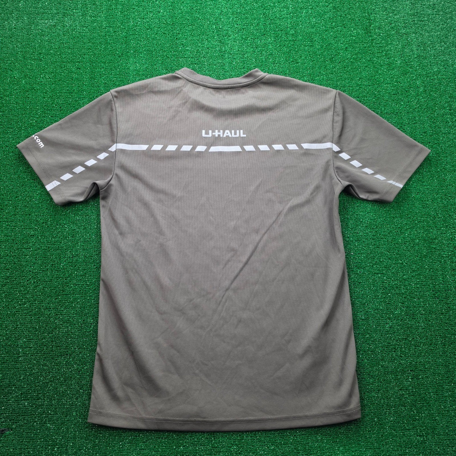 U-Haul Employee Tshirt Mens Medium Brown Olive Short Sleeve Uniform Work Wear