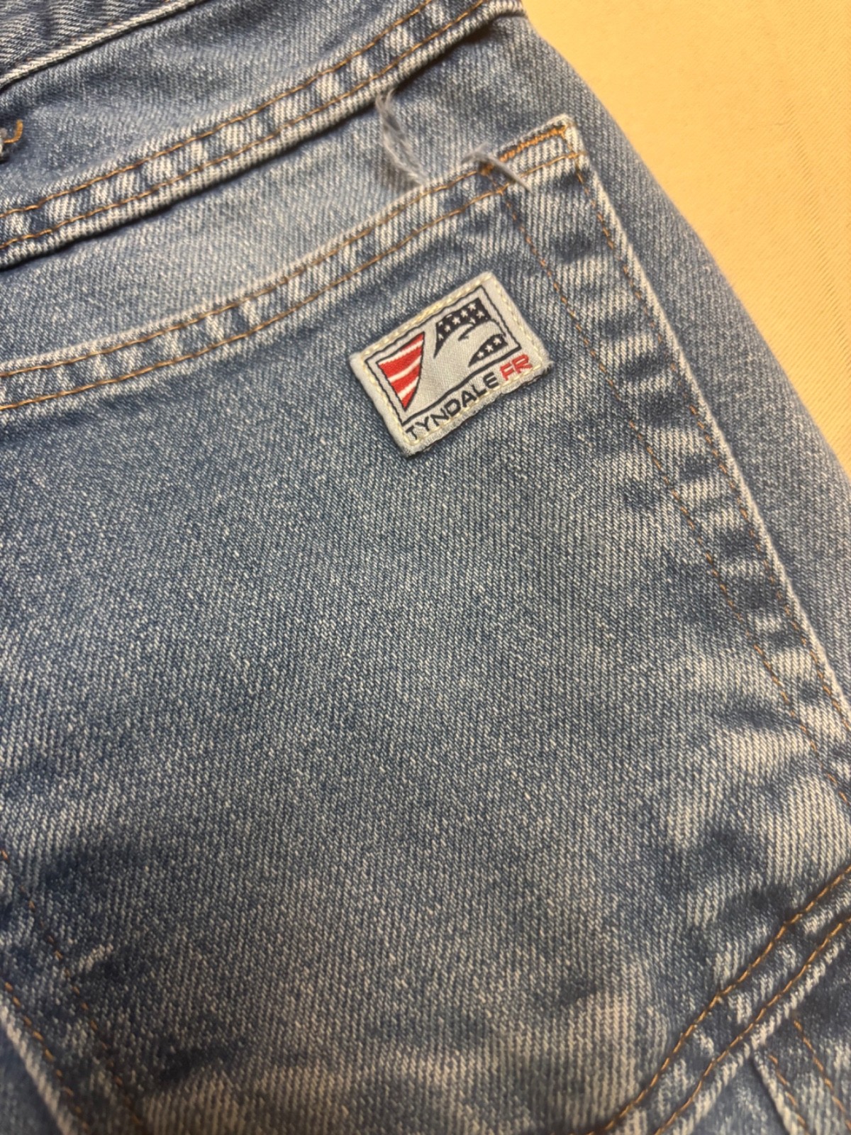 Tyndale FR Jeans Mens 38×30 Blue Denim Carpenter Arc Rated CAT 2 F290T READ