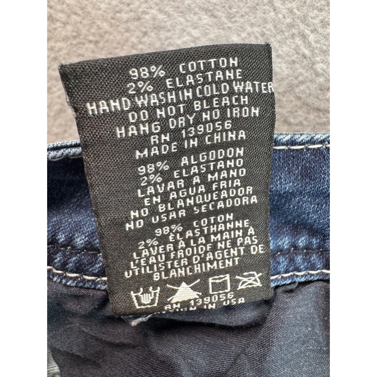 Grace in LA Easy Fit Embroidered Bootcut Jeans Dark Wash Size 34 Womens