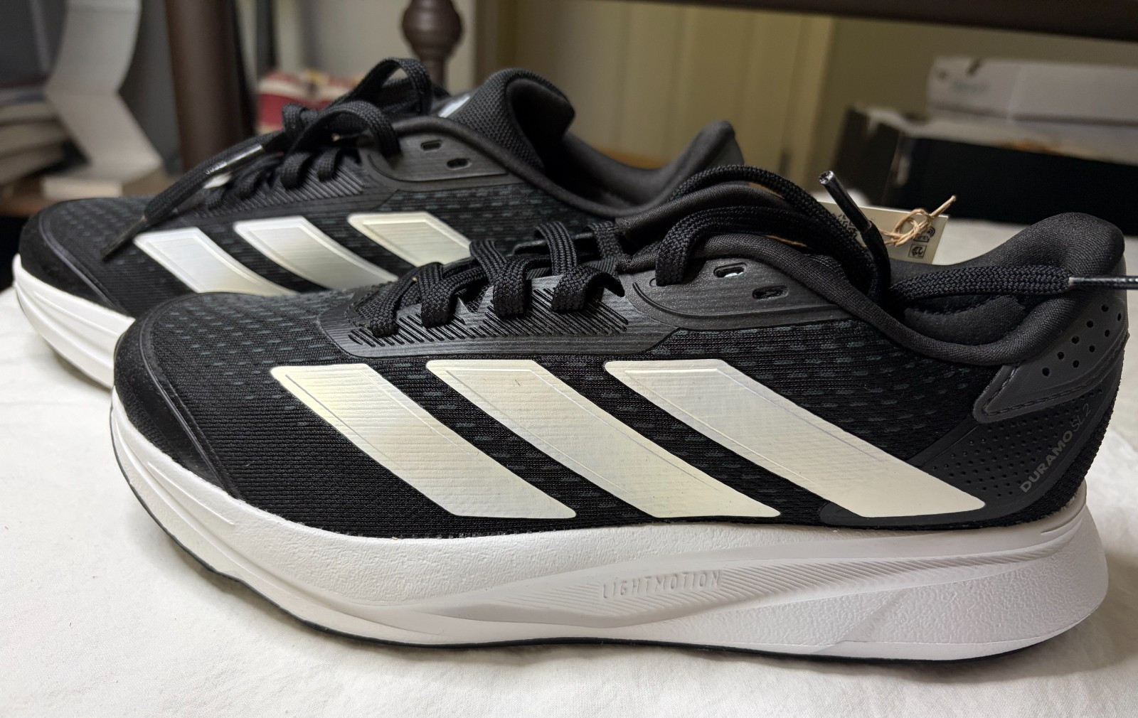 Adidas Duramo SL 2 IH8218 Black White Men’s Size 6.5 Running Shoes New in Box