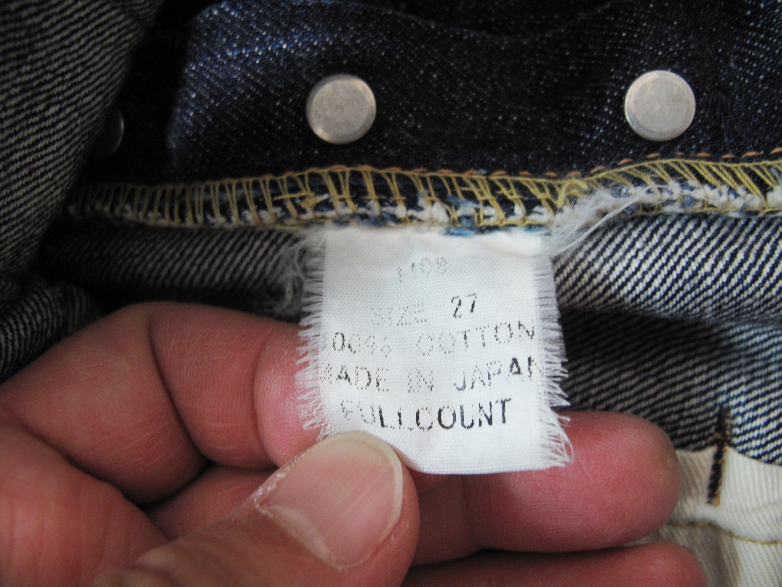 HOT VTG Men’s FULL COUNT @ L108 OSAKA 5 SELVEDGE JAPAN Jeans 27 x34 (*Fit 26×29)