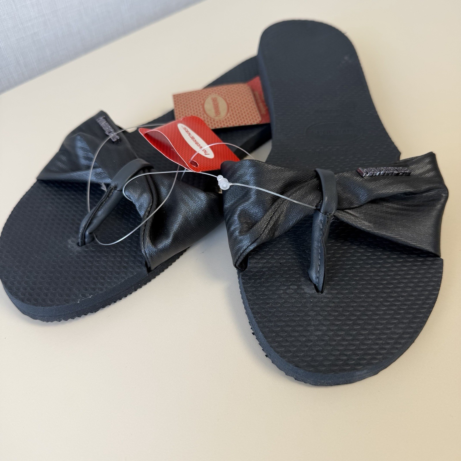 Havaianas Flip Flops Women You ST Tropez Lush Sandals Black Sz 9/10 MSRP $46 NEW