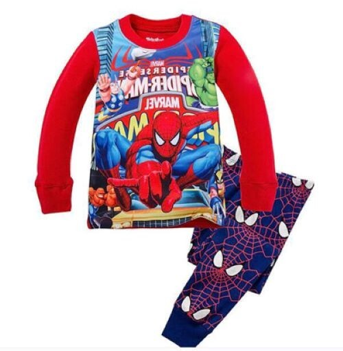 NEW Disney Cartoon Boys Print Long Sleeve 2-Piece Set Pajama