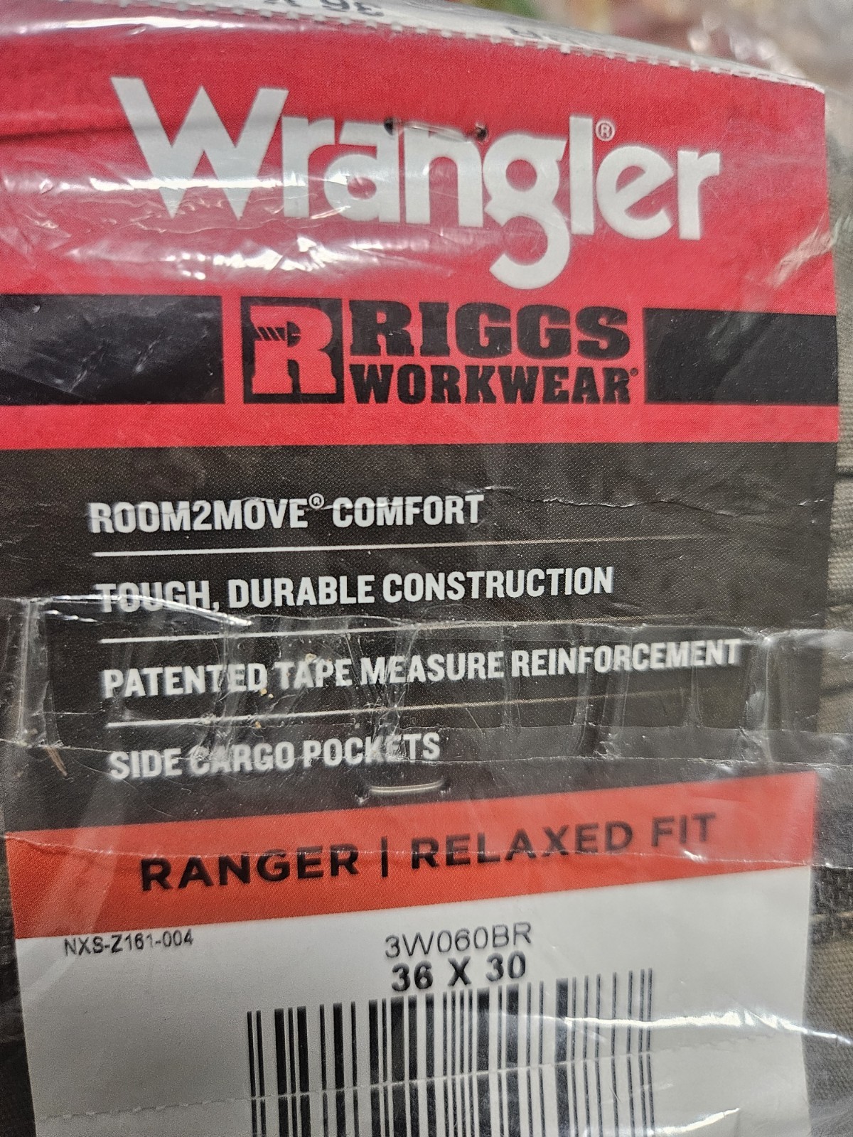 Wrangler RIGGS Workwear Men’s Ripstop Ranger/ Relax Fit 36×30 Cargo Pockets
