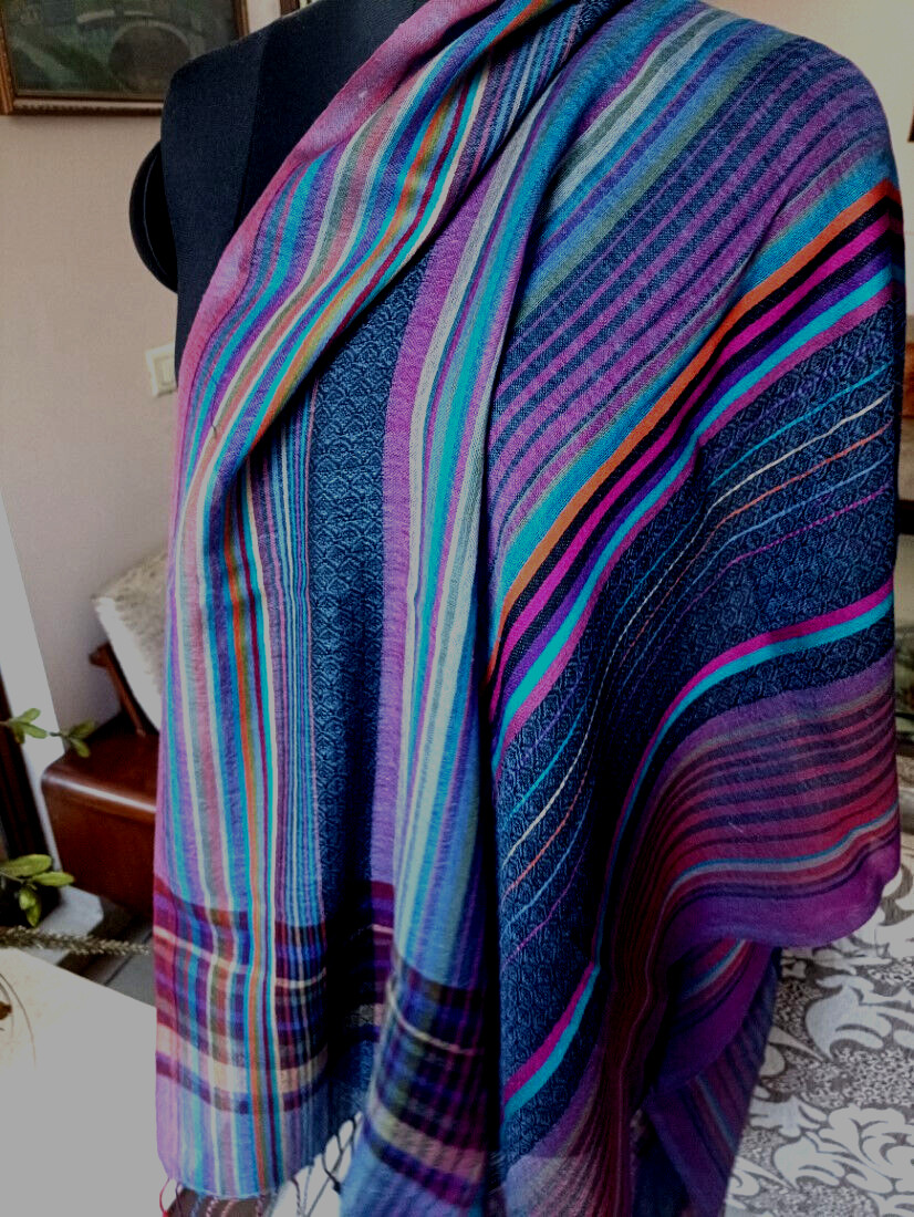 SOBRE DESIGNER PLAID CHECK 100% CASHMERE PASHMINA SHAWL/WRAP : 16 DESIGN CHOIC