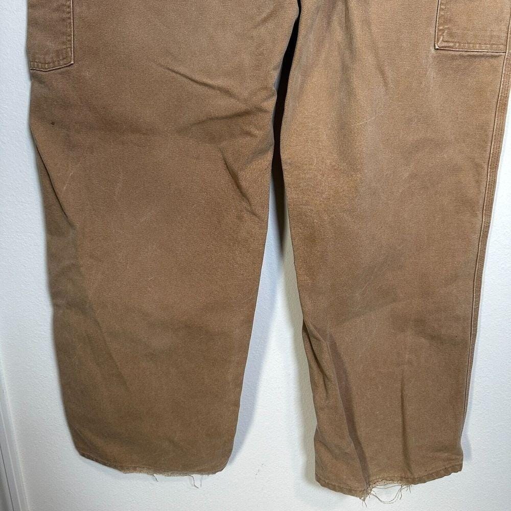 Carhartt Carpenter Pants Mens 44×30 Brown Vintage B11 BRN Duck Canvas Made USA